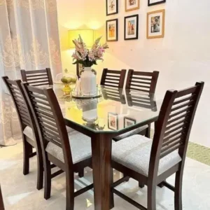 Premium 6 Chair Godi Dining Table Nashira Price in Bangladesh | Sanim Furniture