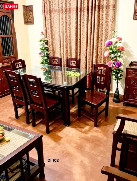 Luxury Dining Table Set Izar Price in Bangladesh | Sanim Furniture